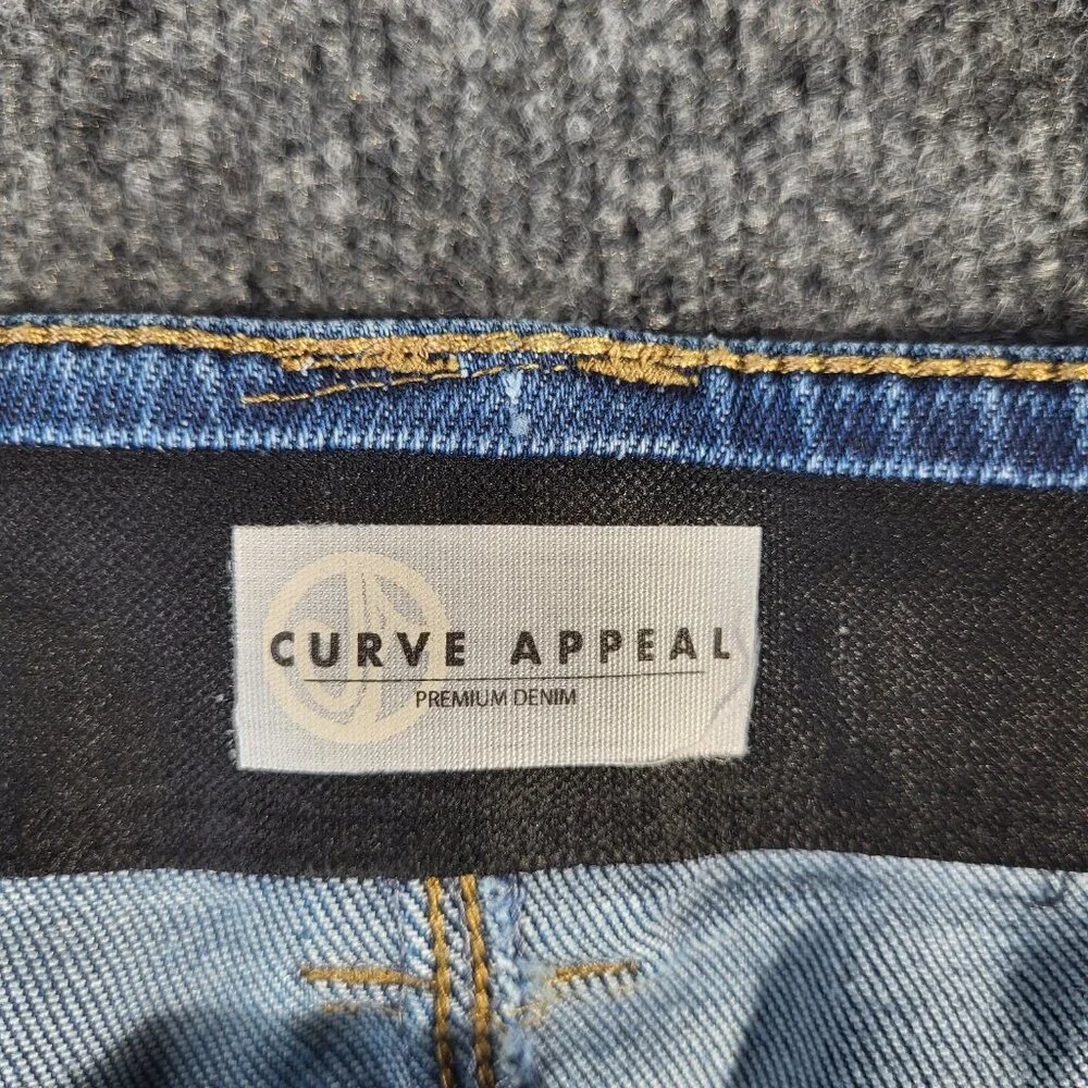 Curve Appeal Women's Jeans Size 14 Nicki High Rise Skinny Capri 14/32 - Picture 6 of 12
